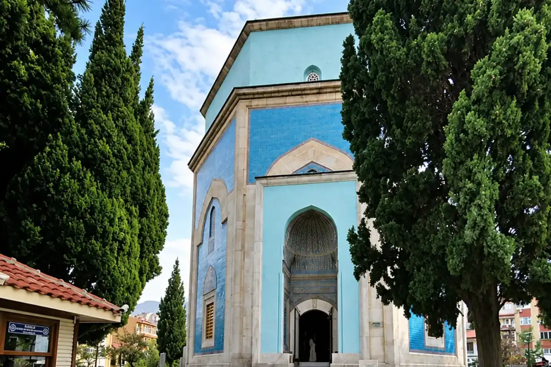 Turquoise-tiled Green Tomb mausoleum in Bursa